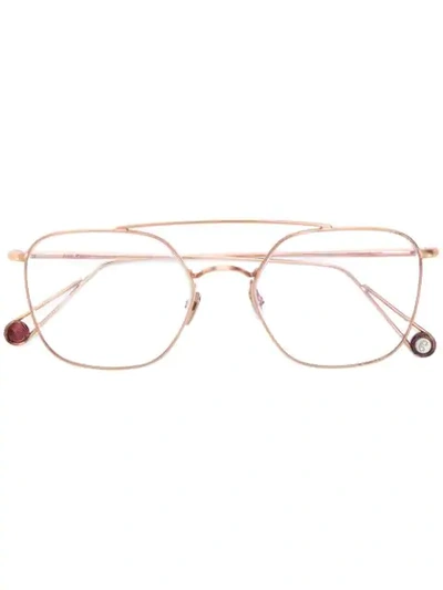 Ahlem Oversized Frame Glasses In Gold