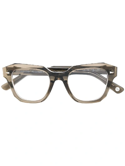 Ahlem Square Frame Glasses - Grey In Black