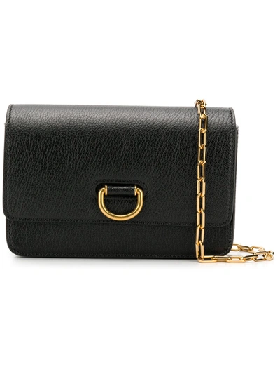 Burberry The Mini Leather D-ring Bag In Black