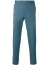 Prada Straight Leg Trousers In F0reh Aviator Blue/iron Gray