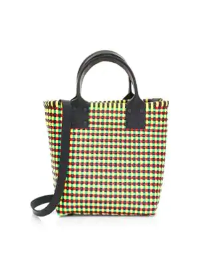 Truss Small Leather Handle Tote In Multi