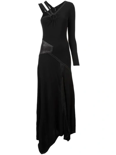 Yigal Azrouël Yigal Azrouel Asymmetric Patchwork Dress - Black