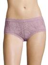 Hanky Panky Low-rise Lace Boyshort In Dusk