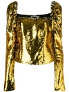 Amen Sequin Embellished Top In Oro