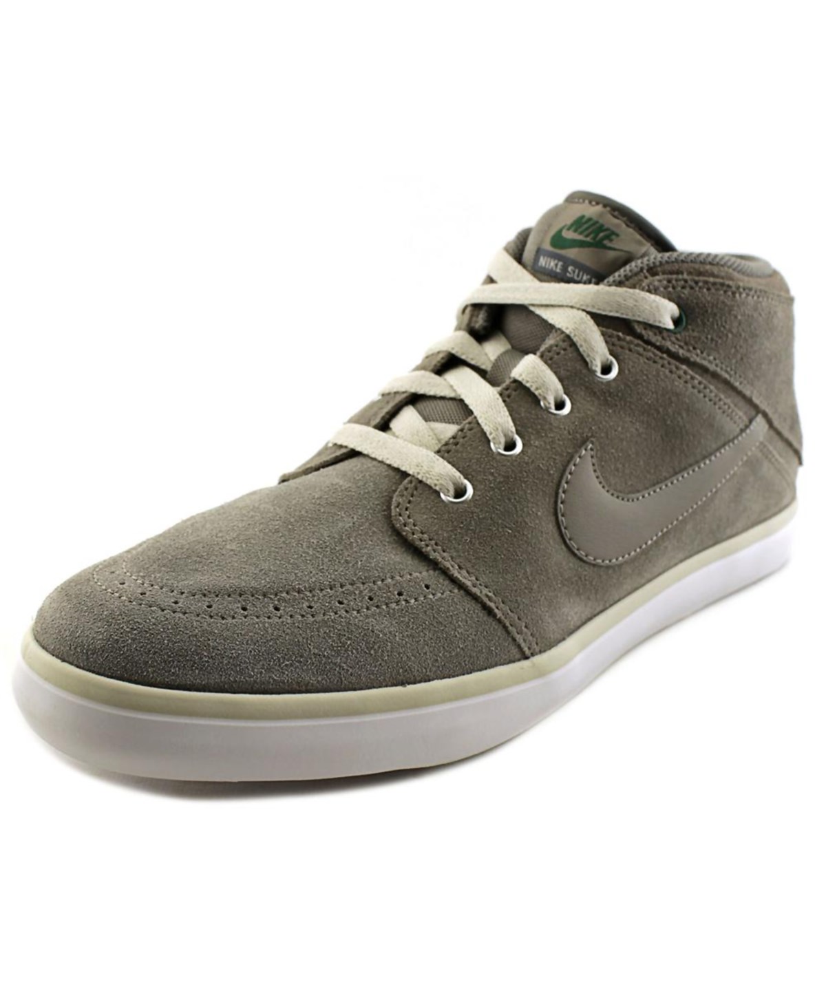 Nike Suketo Mid Leather Men Round Toe Suede Gray Sneakers In Grey | ModeSens