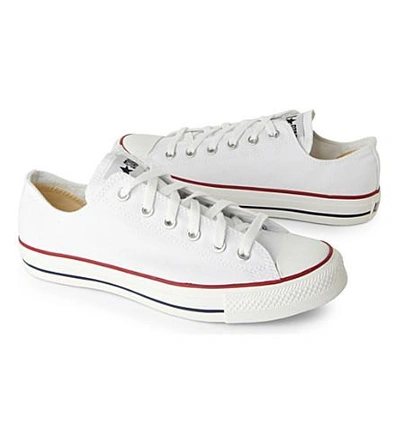 Converse Chuck Taylor All-star Star-embroidered Low-top Sneakers In White Canvas