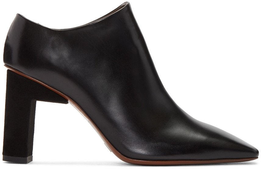 black square open toe heels