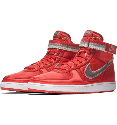 Nike Vandal High Supreme High Top Sneaker In University Red/ Silver/ White