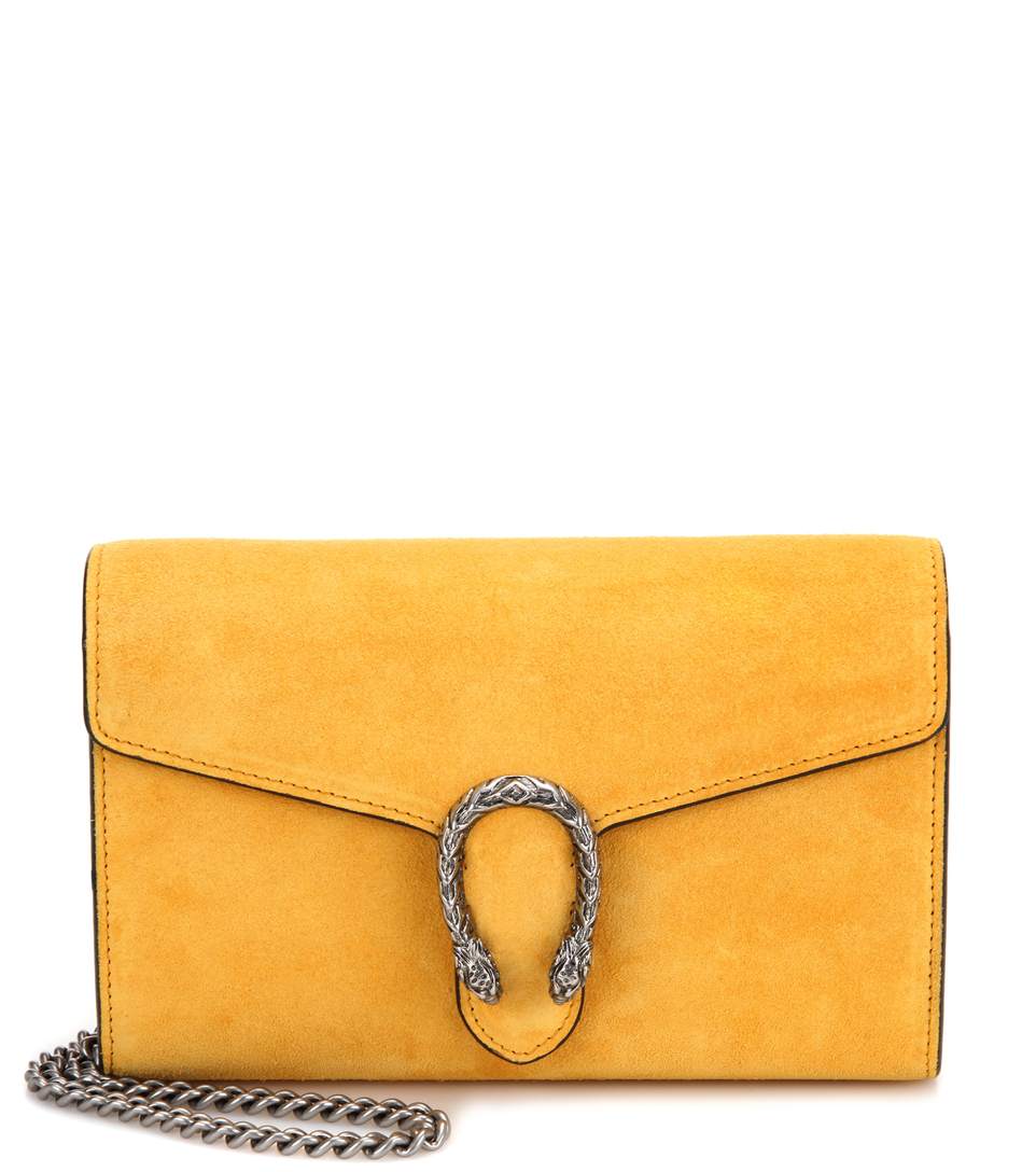 Gucci Dionysus Chain Wallet Mini Suede Shoulder Bag In Crop | ModeSens