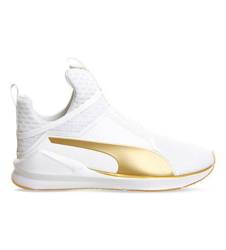 puma fierce white and gold