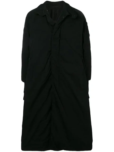 Julius Oversized Longline Coat In Black
