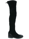 Strategia 30mm Suede Over The Knee Boots, Black