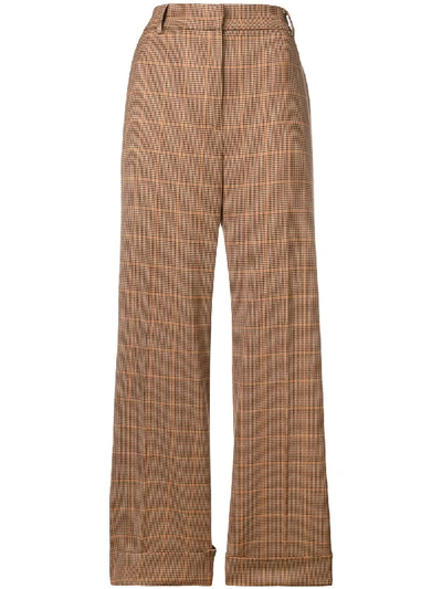 Antonelli Cropped Straight Leg Trousers - Brown