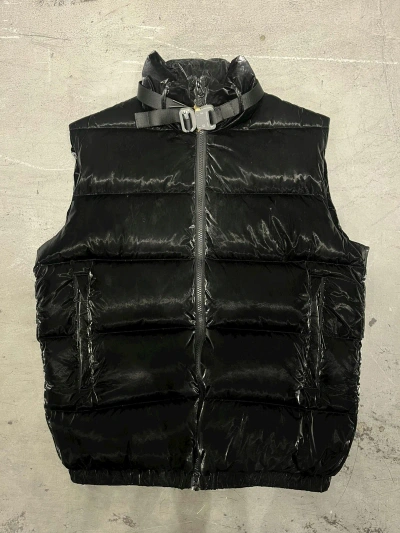 Pre-owned 1017 Alyx 9sm X Alyx Tyvek Goose Down Shiny Puffer Vest In Black