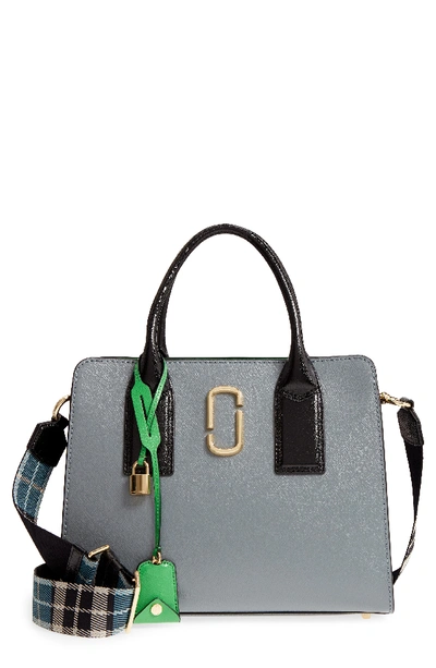 Marc Jacobs Big Shot Leather Tote - Grey In Slate Multi