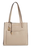Marc Jacobs The Grind Medium Leather Tote - Beige In Light Slate