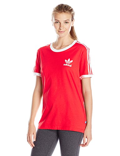 Adidas Originals Women's 3 Stripes Tee In Vivid Red | ModeSens