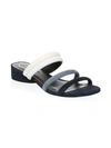 Rebecca Minkoff Kade Suede Band Slides In Dark Blue