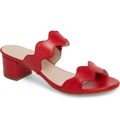 Patricia Green Palm Beach Slide Sandal In Red Leather