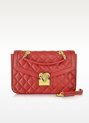 love moschino heart quilted shoulder bag