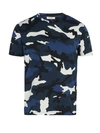 Valentino Camouflage-print Cotton-jersey T-shirt In Camou Marine