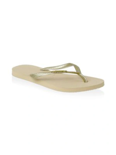 Havaianas Textured Rubber Thong Flip-flops In Sand