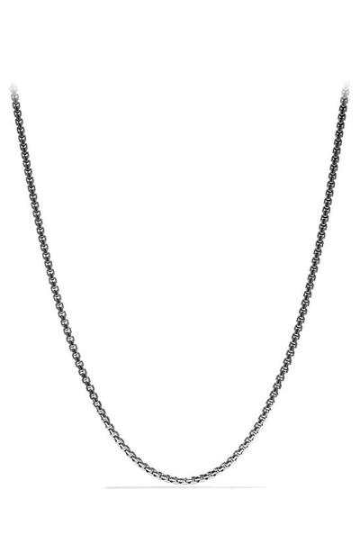 David Yurman Men's Box Chain Necklace In Silver, 3.6mm, 32"l In Silver