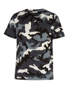 Valentino Camouflage-print Cotton Jersey T-shirt In Grey
