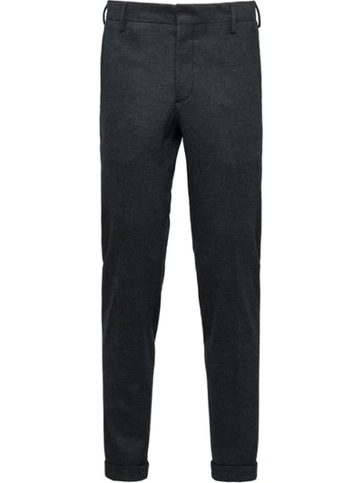 Prada Tailored Slim-fit Trousers In Grey