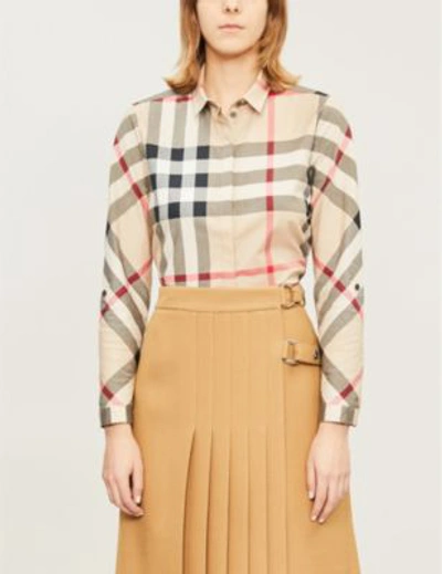 Burberry Checked Stretch-cotton Shirt In New Classic Check