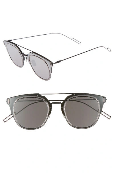 Dior 'composit 1.0s' 62mm Metal Shield Sunglasses - Oxford Black