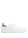 Vetements Perforated Designer Logo Leather Sneakers In White