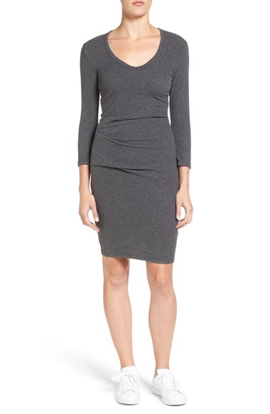 James Perse Sueded Stretch Jersey Skinny Dress | ModeSens