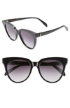 Alexander Mcqueen 53mm Cat Eye Sunglasses - Black