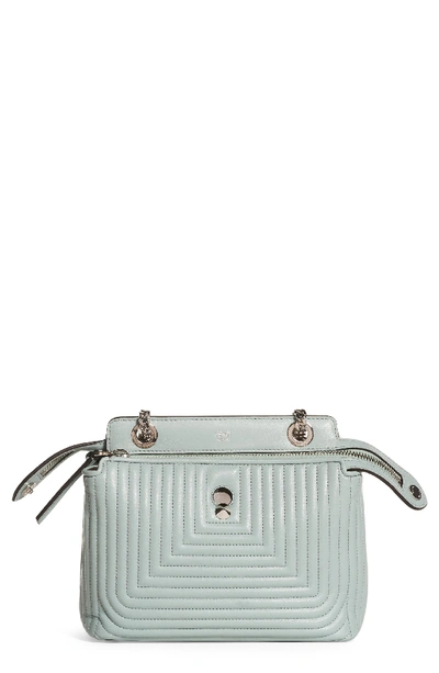 Fendi Dotcom Click Quilted Leather Satchel - Blue In Pale Blue