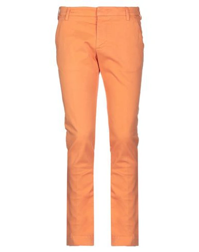 Entre Amis Casual Pants In Orange