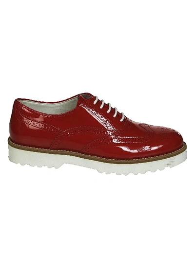 Hogan Red Leather Lace-up Shoes