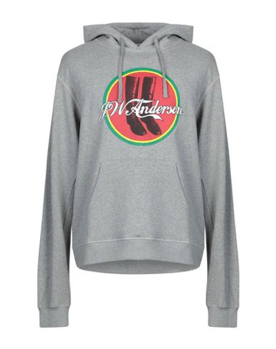 Jw Anderson Hooded Sweatshirt In Grey