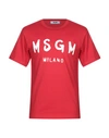 Msgm T-shirts In Red