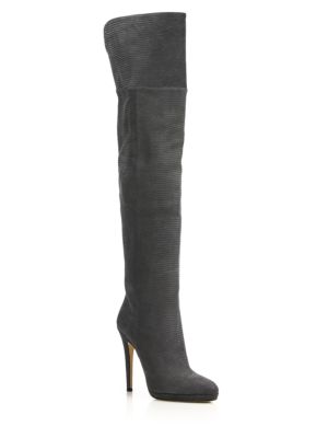 charles david softie lizard embossed knee high boot