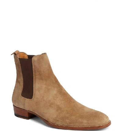 Saint Laurent Wyatt Chelsea Boot In Sigaro Suede