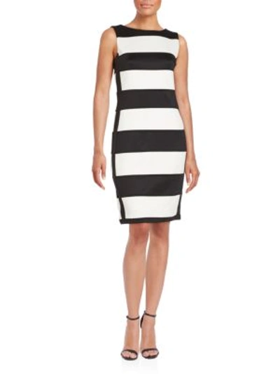 Calvin Klein Striped Sheath Dress | ModeSens