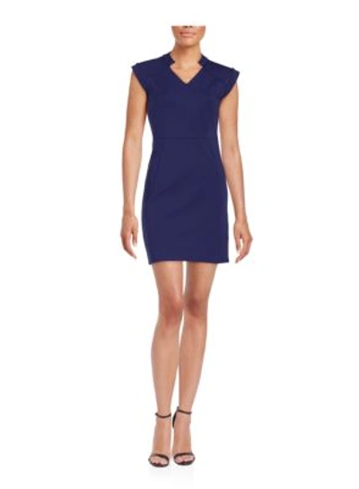 Halston Heritage Pleated V Neckline Dress Modesens