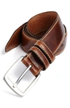 Allen Edmonds 'yukon' Leather Belt In Brown