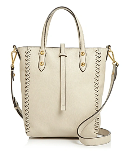 Annabel Ingall Ella Mini Whipstitch Tote In Linen Beige/gold