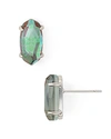 Kendra Scott Betty Stud Earrings In Rhodium/gray Dichroic Glass