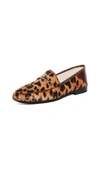 Sam Edelman Women's Loraine Printed Calf Hair Loafers In Brown Patent Leather/calf Hair