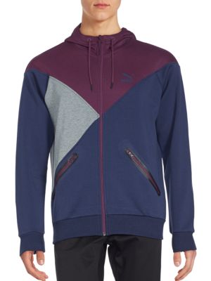 puma full sleeve colorblock men's sweatshirt