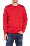 Lacoste 'sport' Crewneck Sweatshirt In Lighthouse Red