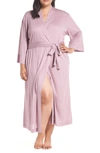 Natori Shangri La Robe In Heather Berry Blush